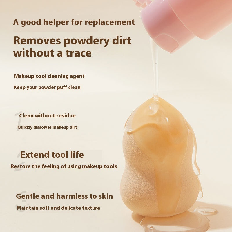 Makeup Brush Powder Puff Cleaner and Wash Free Cleaning Spray Set 80ML - Teleplus makeup brush powder puff cleaner