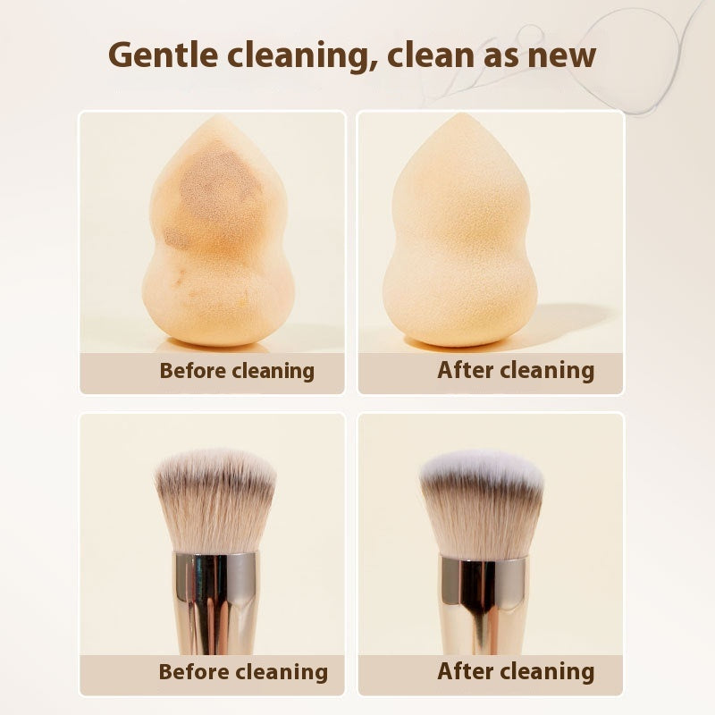 Makeup Brush Powder Puff Cleaner and Wash Free Cleaning Spray Set 80ML - Teleplus makeup brush powder puff cleaner