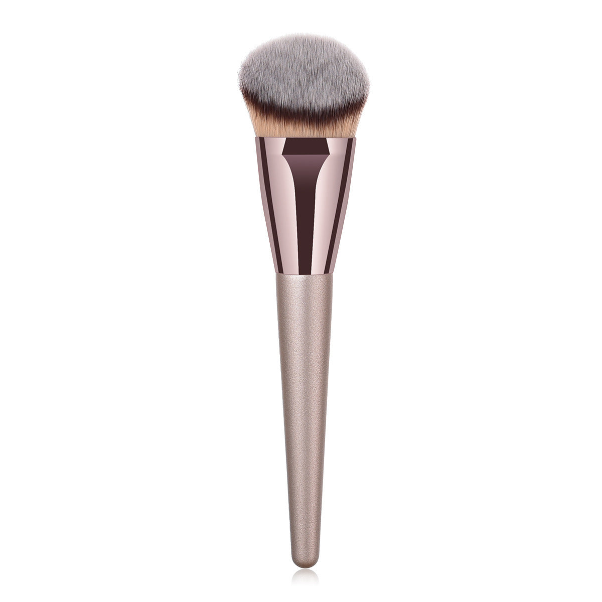 Makeup Brush Set in Champagne Gold with Wooden Handle and Nylon Bristles - Teleplus makeup brush champagne gold powder