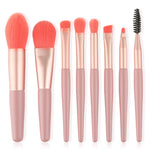 Makeup Brush Set with 8 Morandi Colored Tools for All Skin Types - makeup tool morandi brush