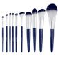 Makeup Brush Suit 10 Piece Set with Bag 14.5cm Length Blue Artificial Fiber - makeup brush suit artificial fiber length