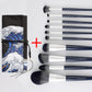 Makeup Brush Suit 10 Piece Set with Bag 14.5cm Length Blue Artificial Fiber - makeup brush suit artificial fiber length