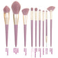 Makeup Brush Suit 9 Pcs with Soft Eye Shadow and Powder Brushes for Beauty - makeup brush suit soft hair eye shadow
