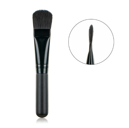 Makeup Brush with Wooden Handle Short Rod Length 12cm Bristle 2cm - Teleplus wooden handle short rod makeup brush
