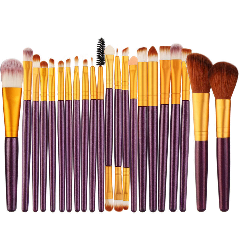 Makeup Eyeshadow Brush Set with Aluminum Handle and Fiber Wool Brushes Suit Beauty - for eyeshadow brush set makeup