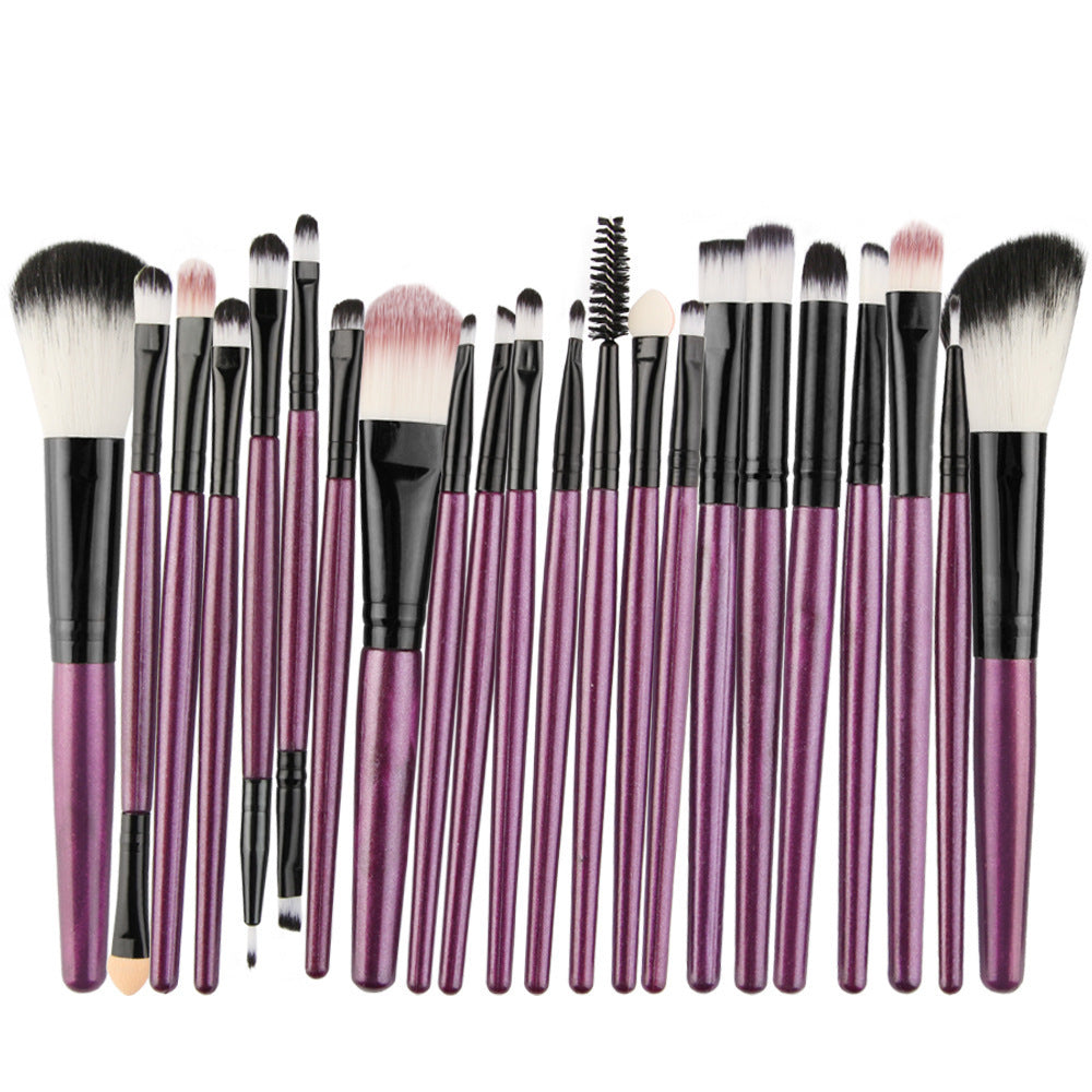 Makeup Eyeshadow Brush Set with Aluminum Handle and Fiber Wool Brushes Suit Beauty - for eyeshadow brush set makeup