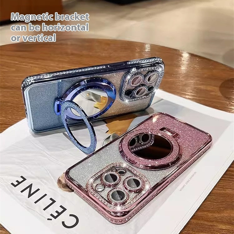 Non Apple Phone Case Compatible with iPhone Models in the United States - Glitter Magnetic Suction Magic united states