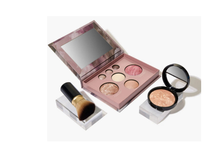 Makeup Tray with Natural Mica Kaolin Titanium Dioxide Mineral Powder - Teleplus titanium dioxide makeup tray mineral