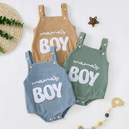 Male And Female Baby Corduroy Suspender Towel Embroidery - Suspenders for Tiny Fashionistas Cutest Towel Ever