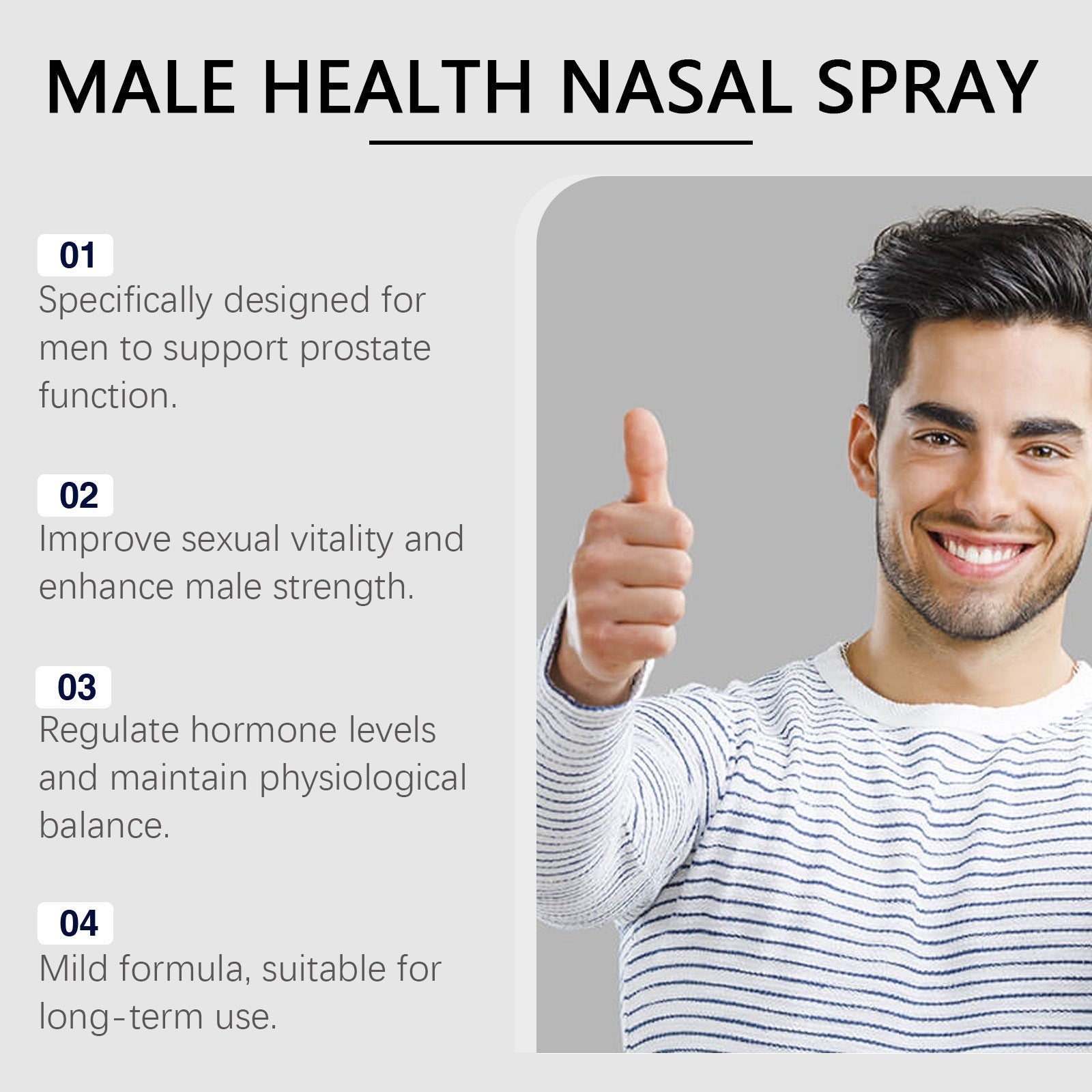 Male Mild Care Nasal Spray with Glycerin and Natural Extracts 33ml - Teleplus male mild care nasal spray