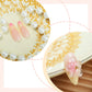 Marble Nail Stickers with Jelly Glue for Almond Tips and Handmade Pinch Flower Accessories - handmade pinch flower