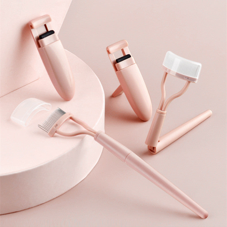 Marian Eyelash Curler Set with ABS Stainless Steel and Silicone in Pink - Curl Up Flutter Beauty Tool marian eyelash