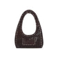 Maroon Retro Rivet Shoulder Bag with Underarm Design for Daily - Teleplus retro rivet shoulder underarm bag