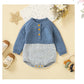 Matching Jumpsuit Infant Long Sleeve Siamese Triangle Rompers - Triangular Rompers for Tiny Fashionistas in Cute Colors