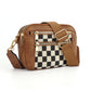 Matching Multifunctional Zipper Crossbody Bag with Cow Color Variations - cow color matching multifunctional zipper