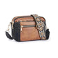 Matching Multifunctional Zipper Crossbody Bag with Cow Color Variations - cow color matching multifunctional zipper