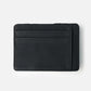 Matte Leather Coin Purse with Sewing Line and Horizontal Square Design - leather coin purse matte horizontal square