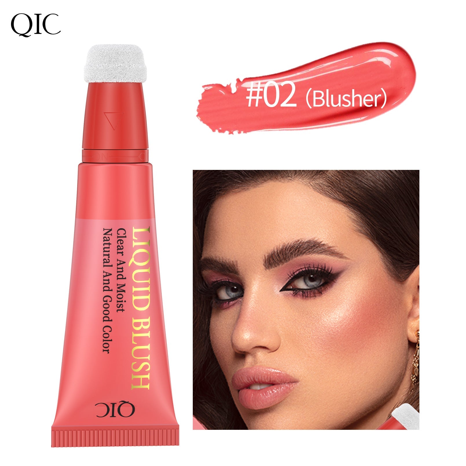 Matte Silky Blush Dazzling Liquid Net 10ml for Makeup and Face - Teleplus liquid blush dazzling matte silky