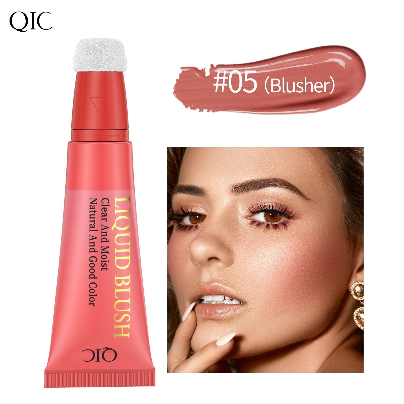 Matte Silky Blush Dazzling Liquid Net 10ml for Makeup and Face - Teleplus liquid blush dazzling matte silky