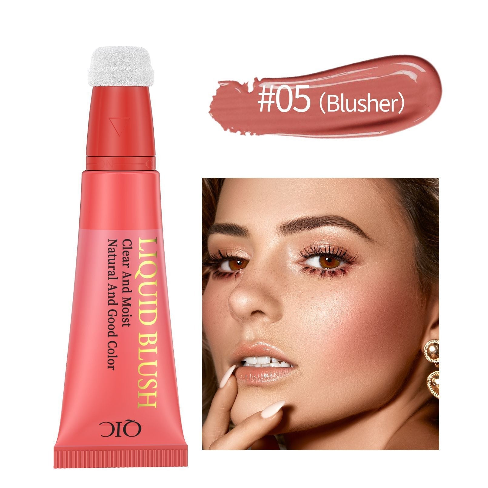 Matte Silky Blush Dazzling Liquid Net 10ml for Makeup and Face - Teleplus liquid blush dazzling matte silky