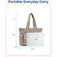 Medium Polyester Suitcase with Strap Pockets and Stylish Contrast Stitching - Teleplus handbag strap pockets