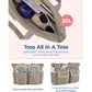 Medium Polyester Suitcase with Strap Pockets and Stylish Contrast Stitching - Teleplus handbag strap pockets