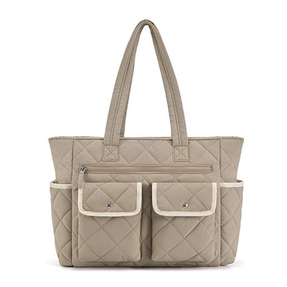 Medium Polyester Suitcase with Strap Pockets and Stylish Contrast Stitching - Teleplus handbag strap pockets