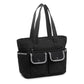 Medium Polyester Suitcase with Strap Pockets and Stylish Contrast Stitching - Teleplus handbag strap pockets