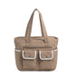 Medium Polyester Suitcase with Strap Pockets and Stylish Contrast Stitching - Teleplus handbag strap pockets
