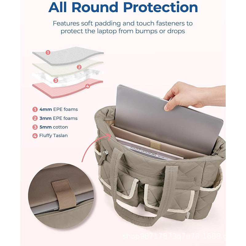 Medium Polyester Suitcase with Strap Pockets and Stylish Contrast Stitching - Teleplus handbag strap pockets