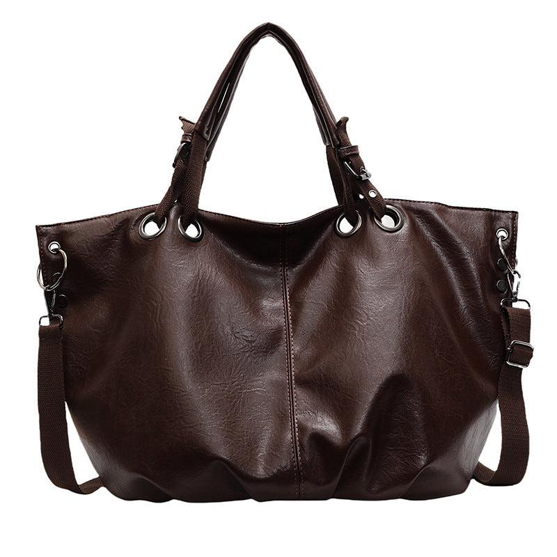 Medium PU Leather Shoulder Bag with Zipper Pocket for Women Daily - Teleplus