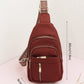 Medium PU Shoulder Bag with Zipper Pocket for Daily Use 17x9x30cm - Teleplus Store