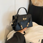 Medium PU Square Bag with Synthetic Leather Lining for Daily - square bag