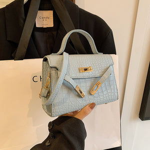 Medium PU Square Bag with Synthetic Leather Lining for Daily - square bag