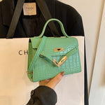 Medium PU Square Bag with Synthetic Leather Lining for Daily - square bag