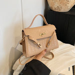 Medium PU Square Bag with Synthetic Leather Lining for Daily - square bag