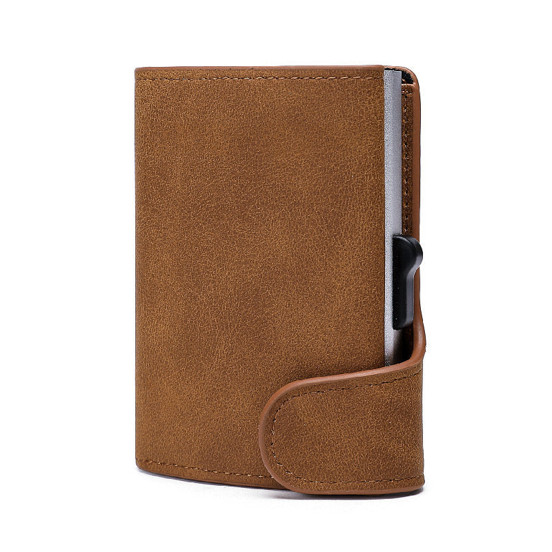 Men and Women Crazy Horse Leather Wallet with Magnetic Closure - for Classy Card Connoisseurs crazy horse leather