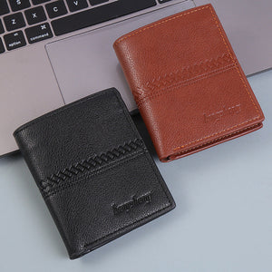 Men Short Leather Wallet with Zipper Coin Pocket and Card Slots - for Wizards wallet men short leather