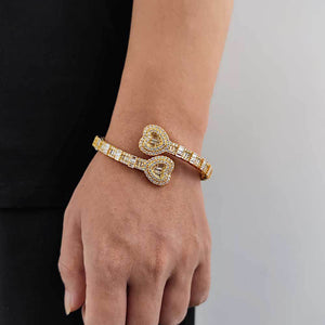 Men’s And Women’s Fashion Heart-shaped Zircon Bracelet - Men’s and Women’s Heart-shaped Zircon Bracelet