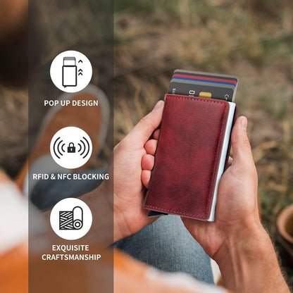 Men’s Anti-Theft Card Holder in Various Colors for United States Market - Steal This Wallet If You Dare Snazzy Style