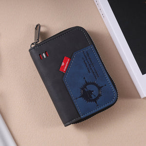 Men’s Anti-Theft Card Wallet with Spliced Design in Multiple Colors for US Market - Organ-style Cards and Secret