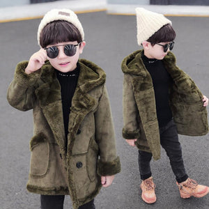 Men’s Army Padded Trench Coat with Double-Breasted Lapel and Long Sleeves - Teleplus Suede for Men Double suede padded