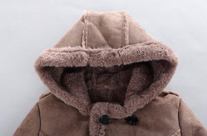 Men’s Army Padded Trench Coat with Double-Breasted Lapel and Long Sleeves - Teleplus Suede for Men Double suede padded