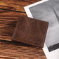 Mens Bifold PU Leather Wallet Slim RFID Blocking Rustic Brown Black Card Holder