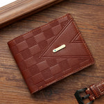 Mens Bifold Wallet Black Brown PU Leather Slim RFID Blocking Card Holder