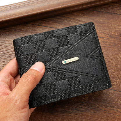 Mens Bifold Wallet Black Brown PU Leather Slim RFID Blocking Card Holder