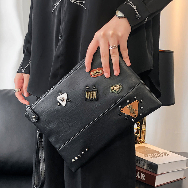 Men’s Black Clutch Bag with Anti-Theft Features and Soft Handle in the United States - Crossbody Handbag a Silly