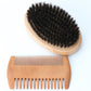 Beard Brush with Pig Bristles and Cloth Bag Combination for Men - Combo Stylish Mane Maintenance beard brush cloth bag