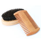 Beard Brush with Pig Bristles and Cloth Bag Combination for Men - Combo Stylish Mane Maintenance beard brush cloth bag