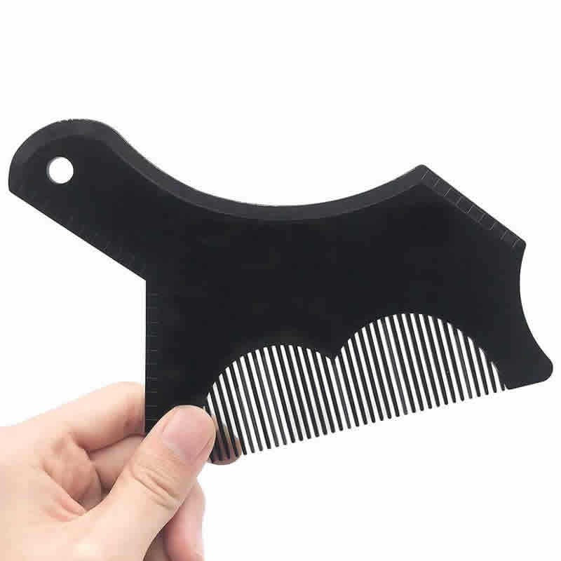 Eight-in-One Transparent ABS Beard Comb for Care and Grooming - Transform Your Scruff with the 8-in-1 beard comb care